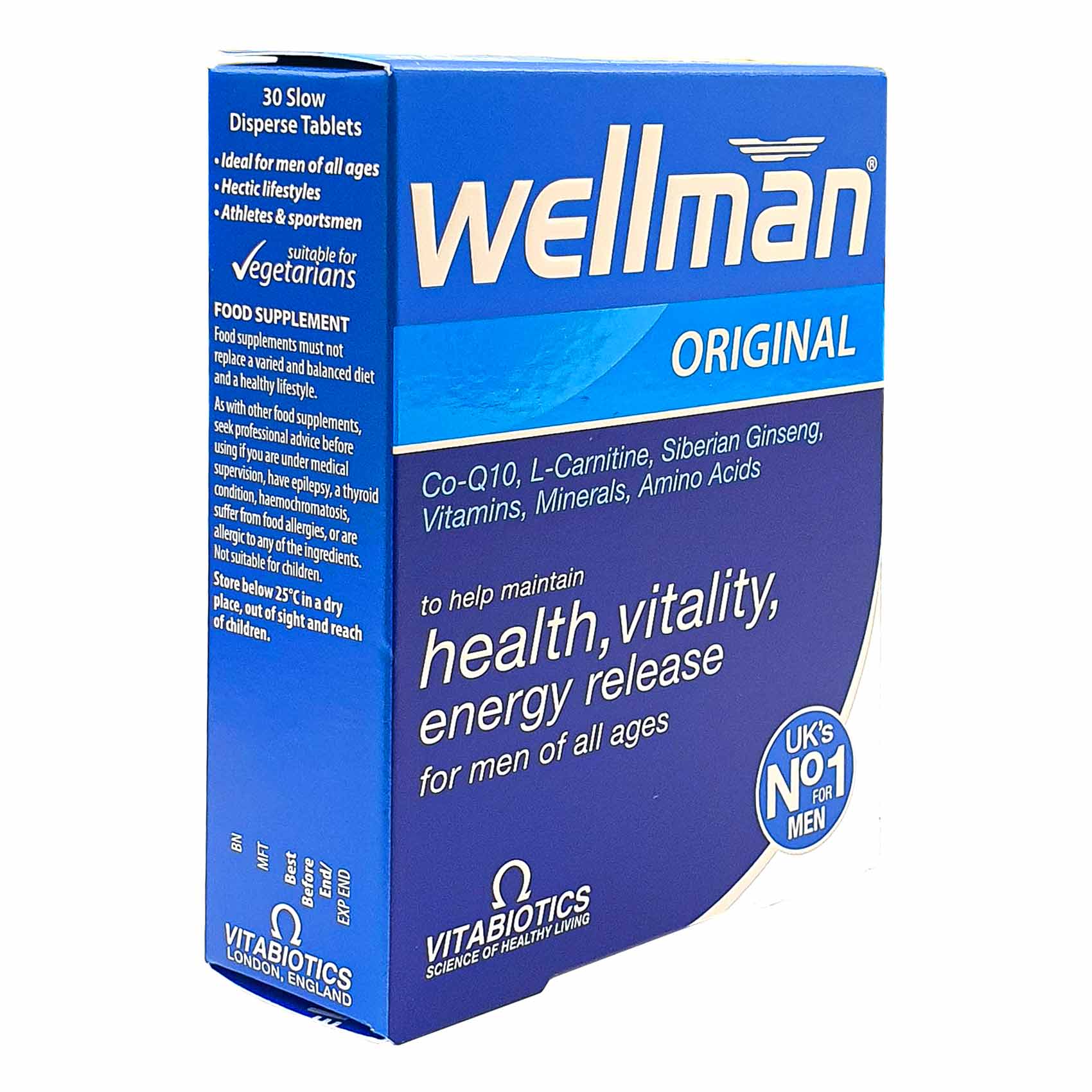 Vitabiotics Wellman Original Tablets For Men of All Ages 30 Tablets