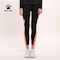 Kelme Women Running  Tight Trousers, Fitness,Yoga Pants (Black/Orange) - Size XS.