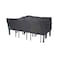 كوفوب غطاء طاولة مستطيل الشكل 200 × 130 × 60 سم - أسود