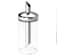 Portion sugar shaker, clear glass/stainless steel15 cm