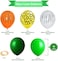 Party Time 35-Pieces Safari Theme Party Balloons Set of 10" Dark Green, Light Green Latex Balloons and 12" Animal Print Balloons Decoration For Safari Birthday Party Decoration - Party Supplies