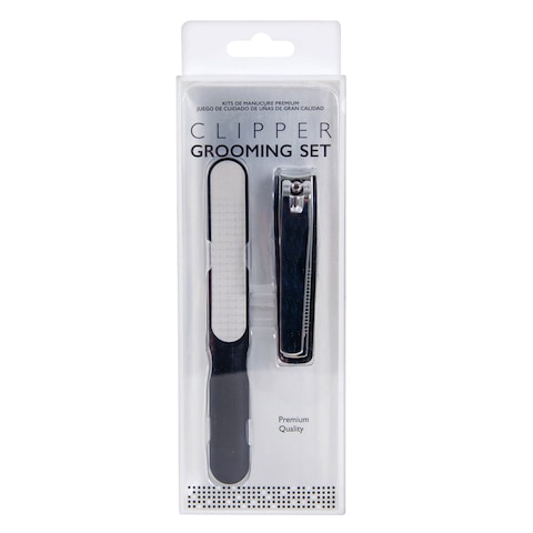 Uncle Bill&#39;s Nail Clipper Grooming Set 2 Pieces Silver