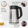 Bosch Kettle, DesignLine, Cordless Ergonomic Handling, One-Cup Indicator, Triple Safety Feature, Limescale Filter, Stainless Steel, TWK4P440GB
