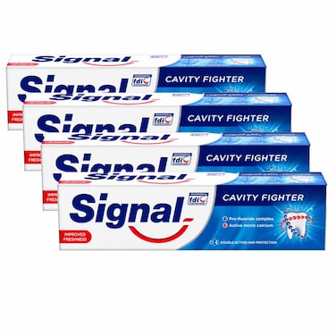 Signal Fluoride Cavity Fighter Toothpaste 75ml Pack of 4