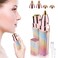 2 in 1 Eyebrow Trimmer &amp; Facial Hair Remover for Women, Rechargeable Eyebrow Razor and Painless Hair Removal, Hair Trimmer and Body Shaver for Lips Nose Face with Two Replacement Heads &amp; LED Light