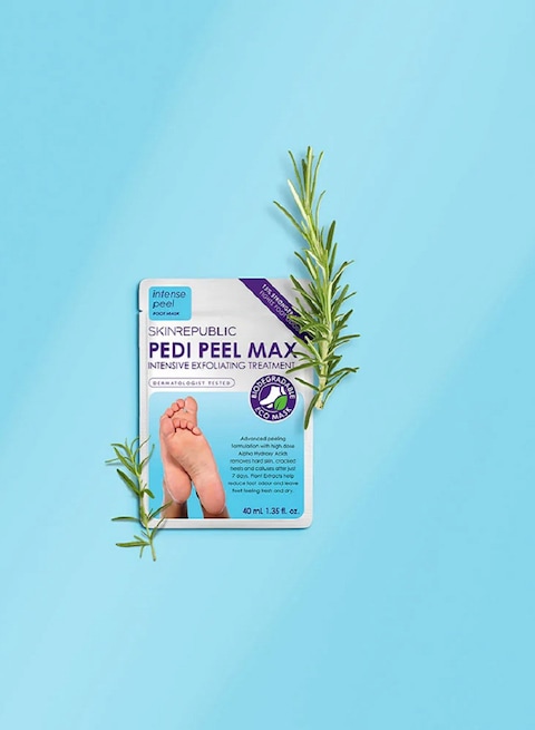 Skin Republic Pedi Peel Max Intensive Exfoliating Treatment Foot Mask Pack Of 10