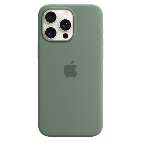 Apple Silicone Case Cover With MagSafe For iPhone 15 Pro Max Cypress