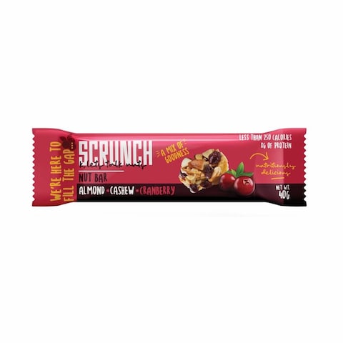 Scrunch Belgian Chocolate with Almond &amp; Cranberry - 40 gram