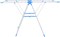 Indoor Outdoor 18M Cloth Dryer Rack White/Blue Cloth Drying Stand