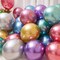 Generic-50PCS 12in Metalic Latex Balloons Round Thick Wedding Birthday Party Decoration Solid Color Balloon