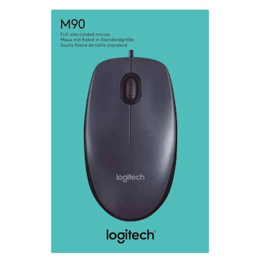 Logitech M90 Wired Optical Mouse Grey