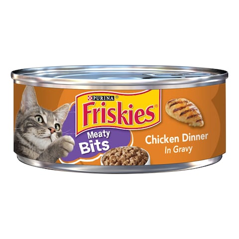 Purina Friskies Gravy Wet Cat Food Meaty Bits Chicken Dinner 156g