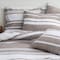 Luna Home King Size 6 Pieces, Light Brown Stripe Design Bedding Set