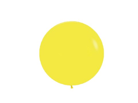 Sempertex 3 pcs, 24&quot; Round Balloons, Fashion Yellow, Latex Balloon