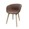 Jilphar Fabric Dining Chair with Wooden Legs JP1330D, Brown