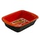 Danny Home 0801-3 Ceramic Bakeware Dish 9.8 Inch Red/Black