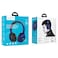 Hoco. W33 Art Sount, Wireless Headphones, 250mAh Battery For 10 Hours Of Music And Calls, 200 Hours Standby, Support BT And Aux Mode - Blue