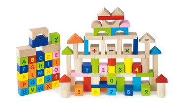 100pcs Block Set - Alphabet &amp; Numbers
