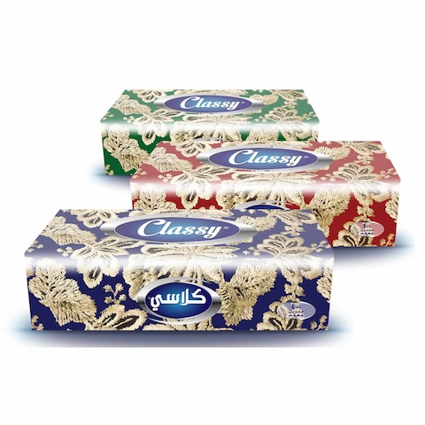 Classy Elegant Facial Tissues - 400 Tissues - 3 Pieces