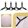 Deals for Less - Sheet Clip 4 Pieces Elastic Band, Black Color.