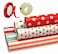 7 Pattern &amp; 6 Color Gift Wrapping Paper Set (50x70 cm) with 10 Meter Ribbon &amp; Transparent Tape