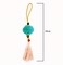 Pompom Fluffy Hanging Charm Blue 33cm