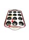 Generic Non-Stick 12 Cake Cup Mould - Black 33cm