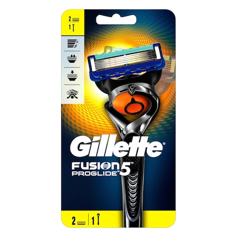 Buy Gillette Fusion ProGlide 5 Flex Ball Mens Razor With 2 Blades in Kuwait