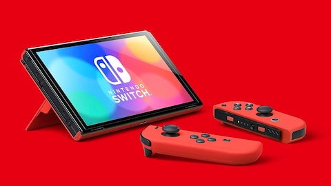 Nintendo Switch - OLED Model, Mario Red Edition Gaming Console - International Version