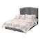 In House Oslo Velvet Bed Frame - Queen - 200x160 cm - Gray