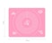 Silicone Baking Mat Pink/White 50x40centimeter