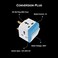 MODI Travel Adapter with switch and light 13A, Worldwide All One Universal Power Wall Charger AC Power Plug Adapter with Charging (White)