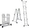 Multi Purpose 4x2 x 2.6m Foldable Aluminium Ladder 8 Rungs