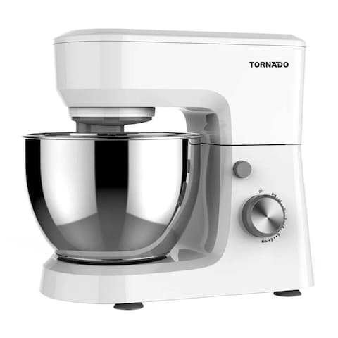 Tornado Kitchen Machine With Stainless Steel Bowl - 4 Liter - 600 Watt - White - SM-600T