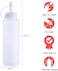 Supera 10-Pack Condiment Squeeze Bottles - 12 Ounce, Clear Plastic Squirt Bottles For Cooking, Bbq, Sauces, Ketchup, Syrup, Dressings, Arts And Crafts