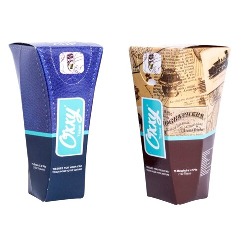 OXXY CAR CUP TISSUES /2PLY 150SHTS