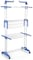 Three Tier Movable Foldable Steel Cloth Drying Stand with Wheels Laundry Rack Stand