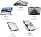 Pipetto Origami No3 Pencil Case for Apple iPad AIR 13 inch case (2024) M2 Smart Cover with 5 in 1 stand - Dark Blue