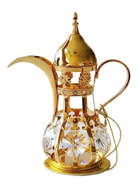 Generic Coffee Pot Showpiece Plated (24K) Made With Spectra Crystal Gold