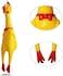 Blink Tree Screaming Shrilling Squeeze Chicken Toy Rubber Squawking Chicken 15 Inches / 38 Cm Stress Relief Toy Anti-Anxiety/Depression Toy Novelty Gag Toys Practical Jokes (1 Pc)