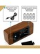 Generic Wooden LED Clock With Temperature Humidity Display Electronic Clock For Bedroom Bedside Home Office