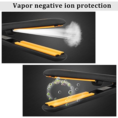 Obest Hair Straightener Ceramic Tourmaline Ionic Flat Iron Steam With Adjustable Temp Dual Voltage For Straightening