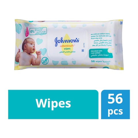 Johnson&#39;s Wipes, Cotton Touch - 56 Wipes