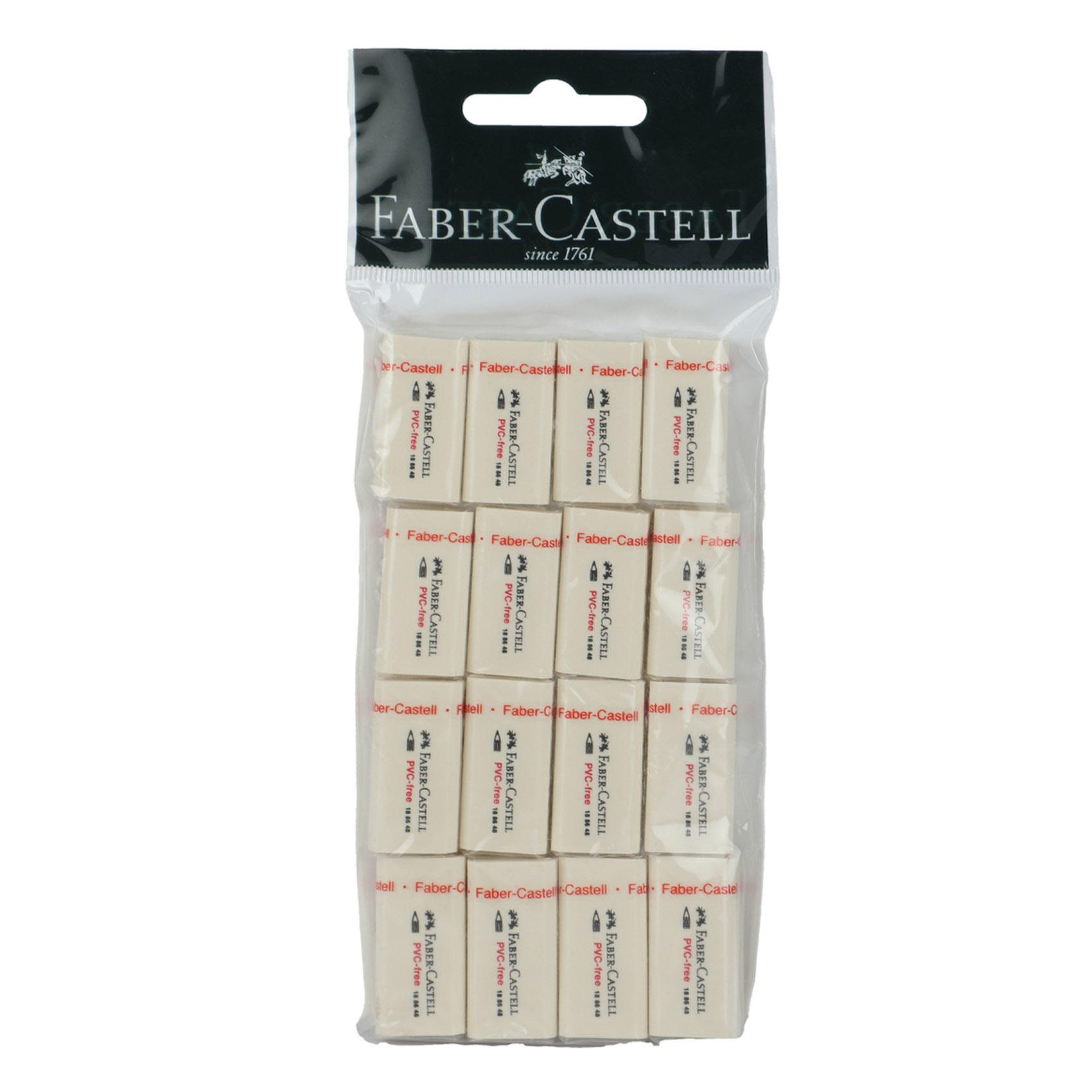 Faber-Castell PVC Free Eraser Set White 16 PCS