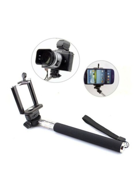 Generic - Monopod Selfie Stick With Bluetooth Remote Control Black