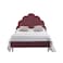 In House Napoli Velvet Bed Frame - Single - 200x100 cm - Dark Pink