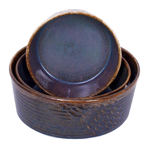 A One Rounded Oven Dish Set - 3 Piece