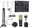 ALDD Live Sound Card and BM800 Suspension Microphone Kit Broadcasting Recording Condenser Microphone Set Audio Mixer Sound Card