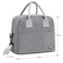 Eazy Kids Unicorn Purple 6 Compartment Bento Lunch Box w / Lunch Bag - Grey