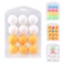 Generic-Yellow &amp; White 12 Pcs Colorful Ping Pong Balls Table Tennis Decor Balls Multi-functional Ping Pong Ball Amateur Training Practice Balls Entertainment Toy Gift Mix   Colors